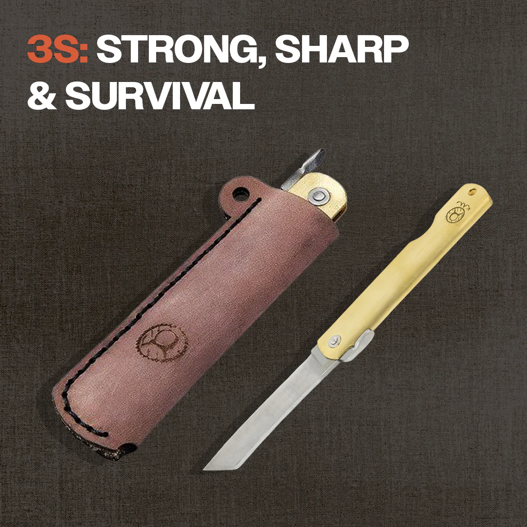 Kam Knife - HIGO - Brass Handle - Pocket Knife - Image 4