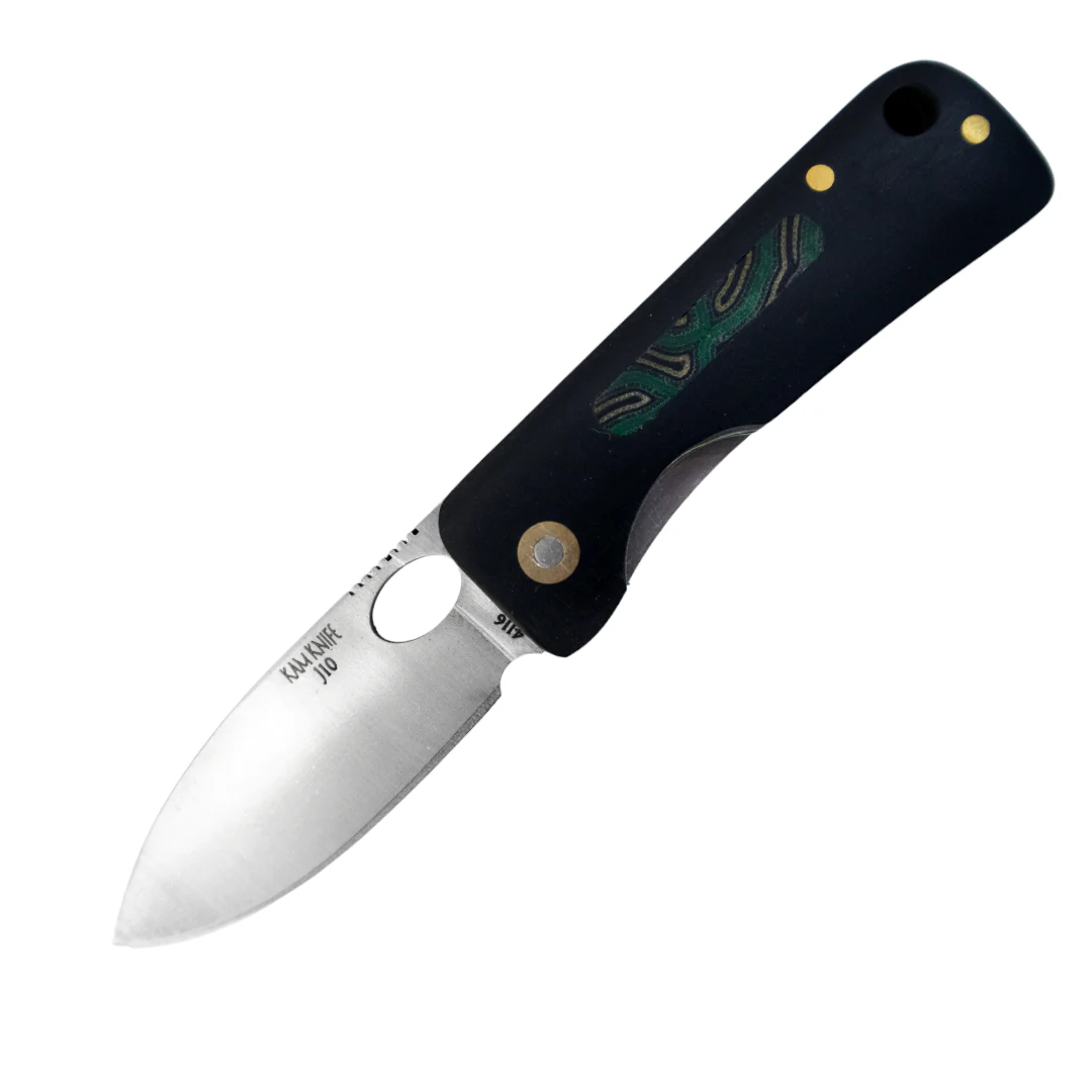 Kam Knife – J10 - Black G Micarta Handle - Pocket Knife - Image 2