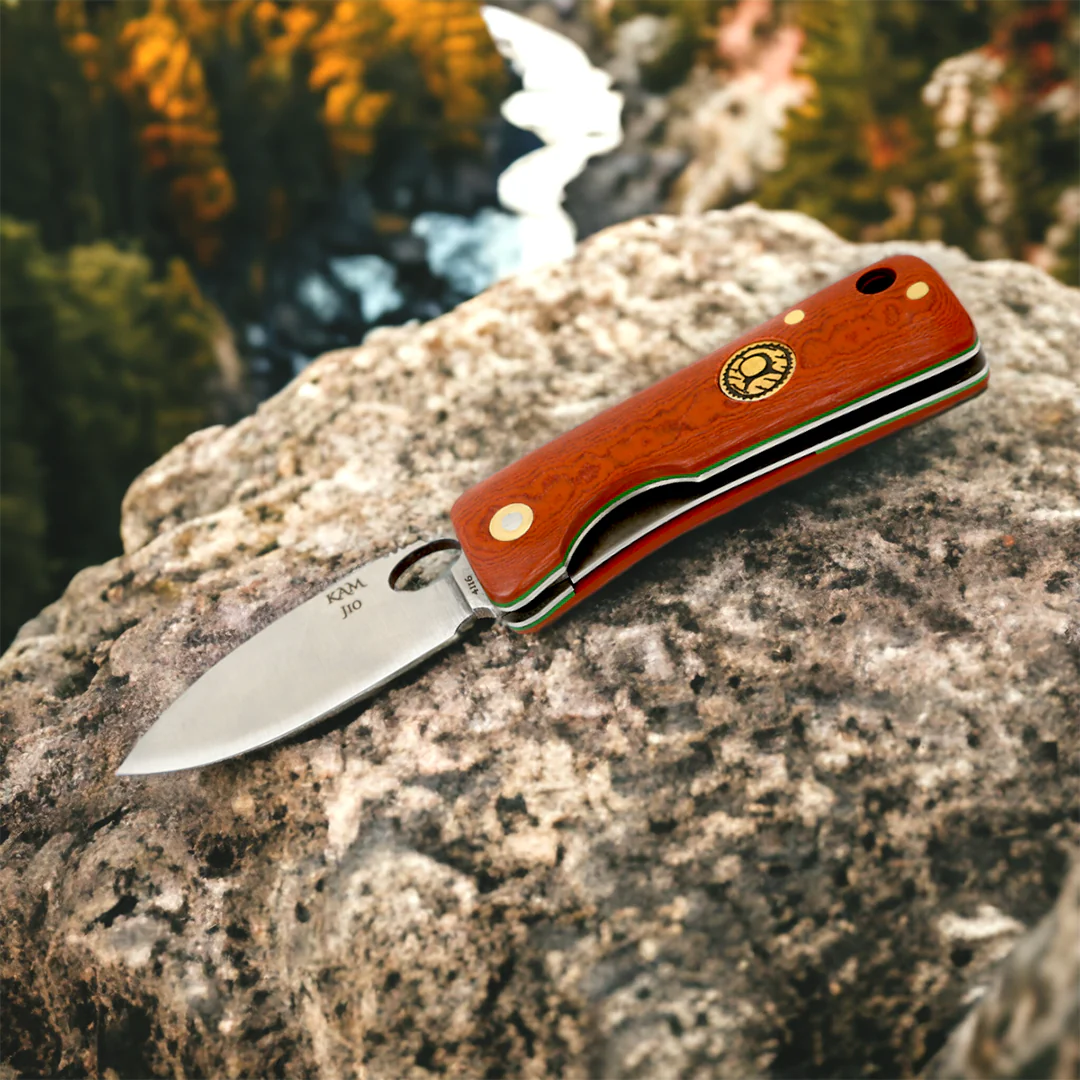 Kam Knife – J10 - Red Inlay Handle - Pocket Knife - Image 2