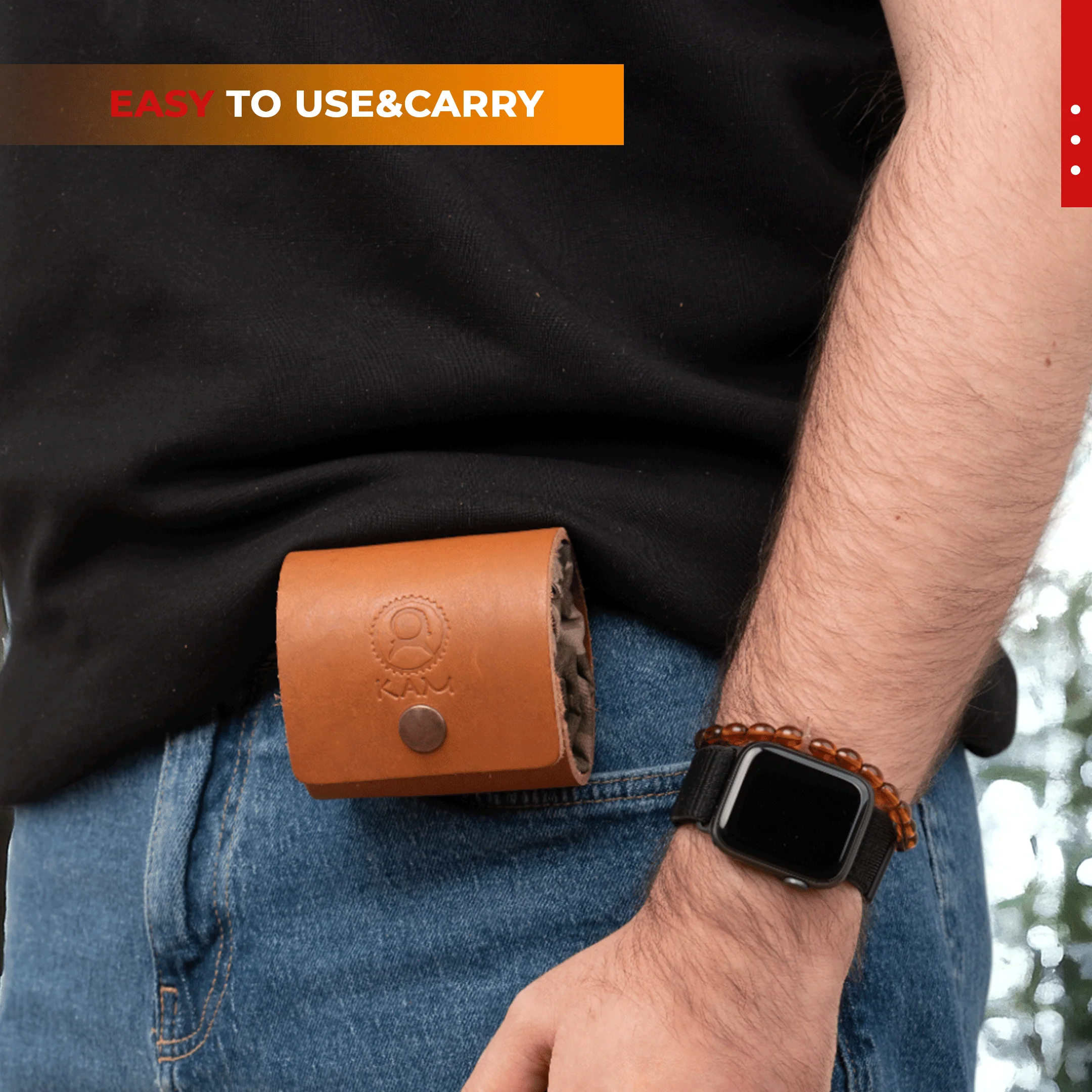 Kam Knife - OK - Light Brown Forest Pouch - Image 2