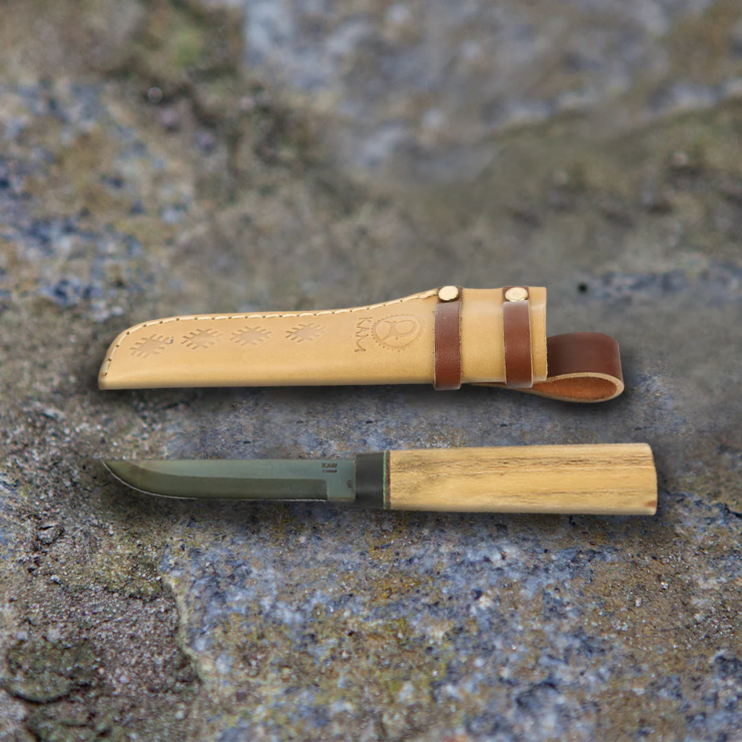Kam Knife – P10 - Accacia Wood Handle - Fixed Blade Flat - Image 8