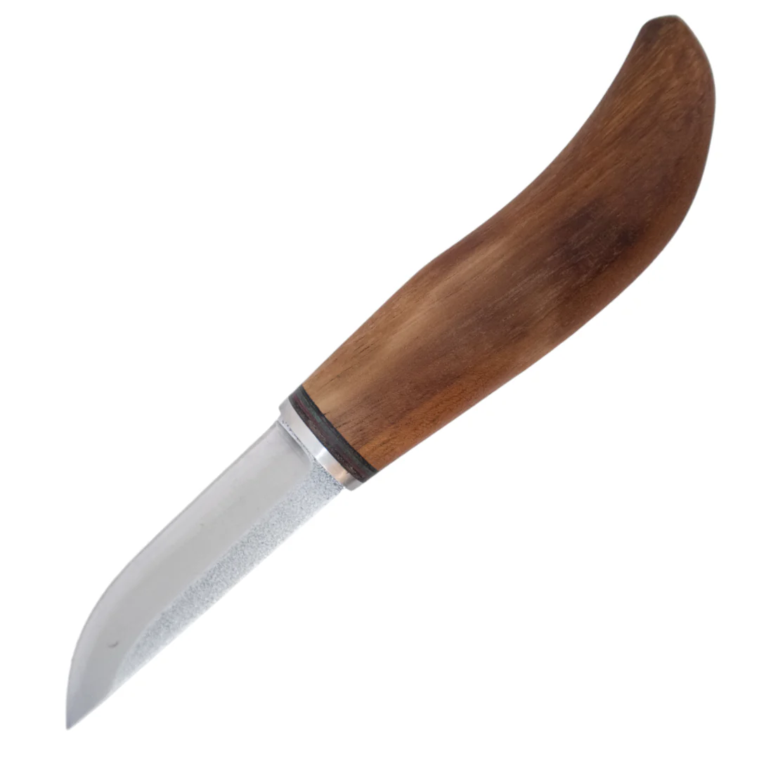 Kam Knife - P20 - Maun Wood Curved Handle - Fixed Blade - Image 4