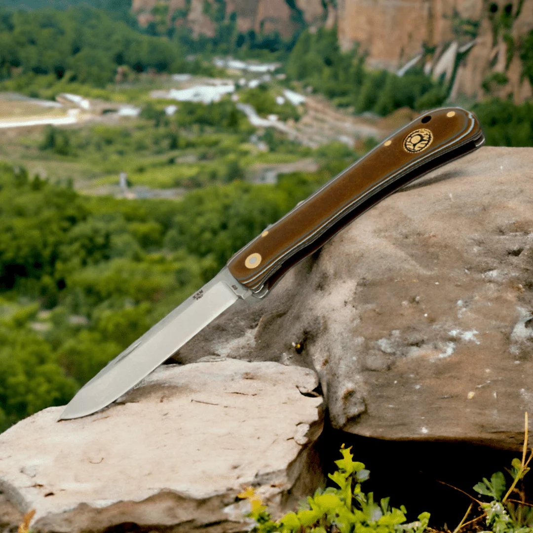 Kam Knife - PR77 - 4116 Steel - Micarta Handle - Black Lock Pocket Knife