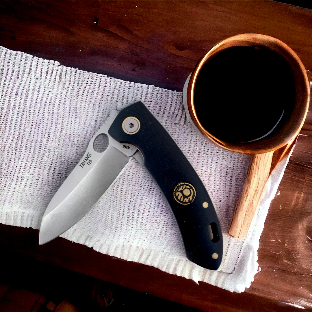 Kam Knife - T10 - Black Handle - Pocket Knife - Image 2