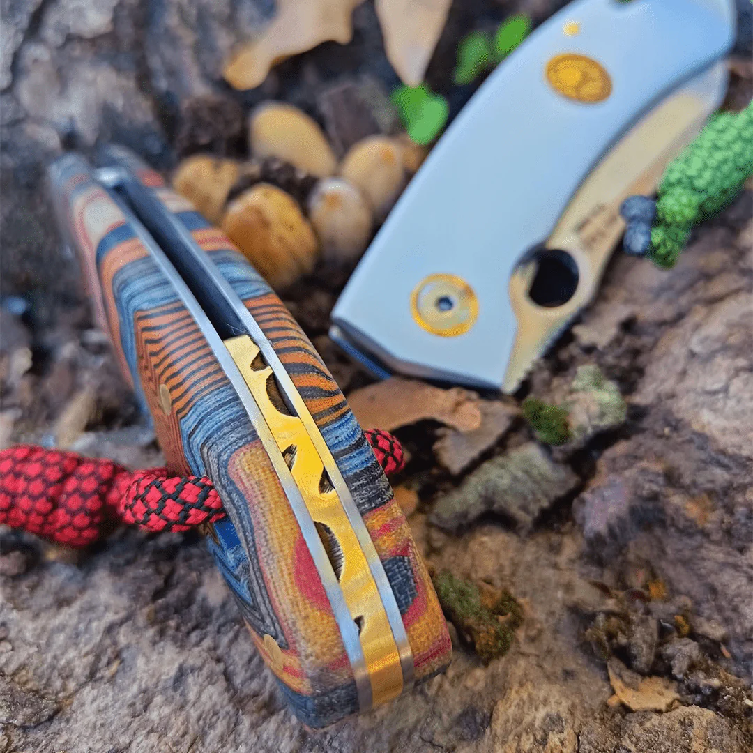Kam Knife – T10 - N690 Steel - Blue G Micarta Handle - Pocket Knife - Image 4