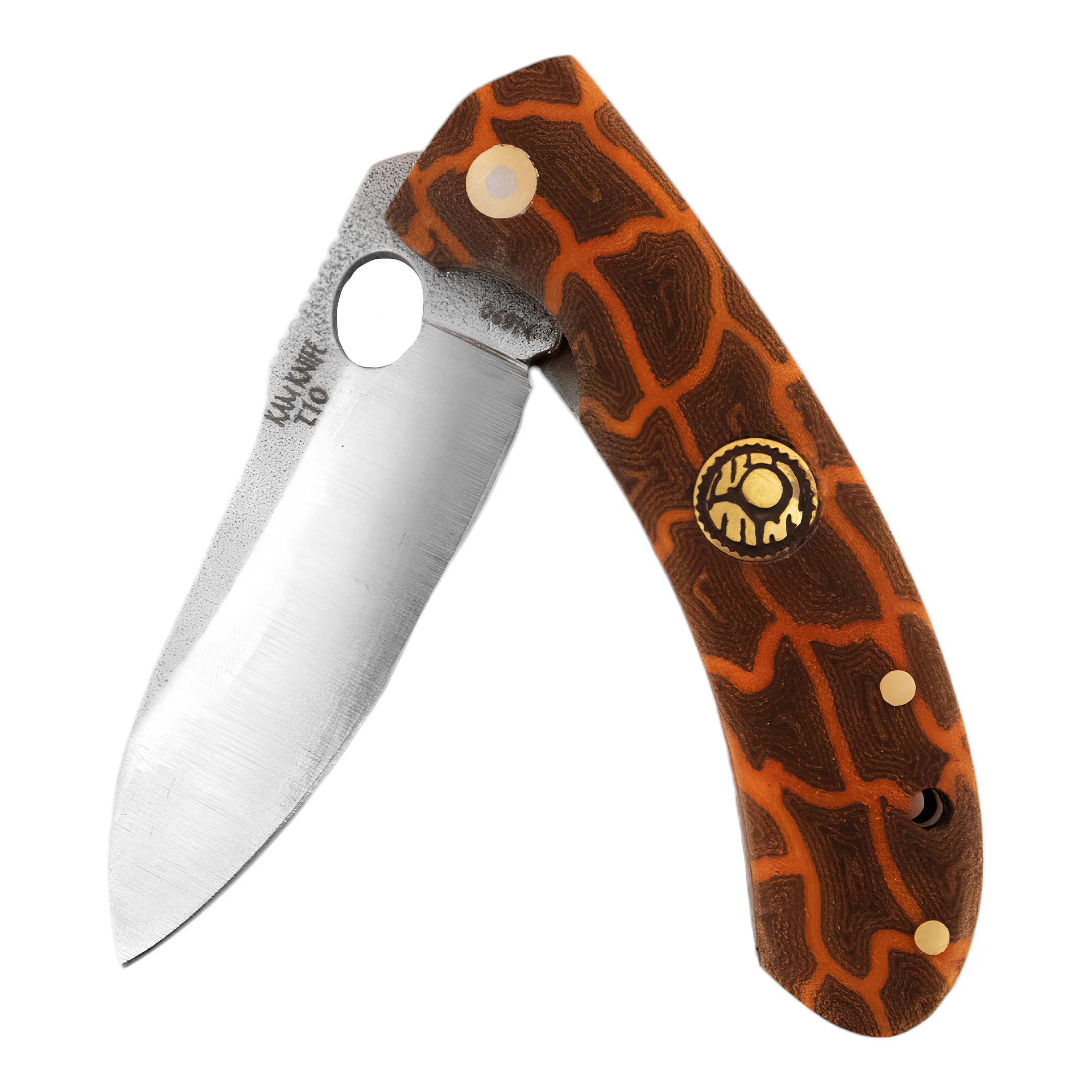 Kam Knife - T10 - Orange G Micarta Handle - Pocket Knife - Image 3