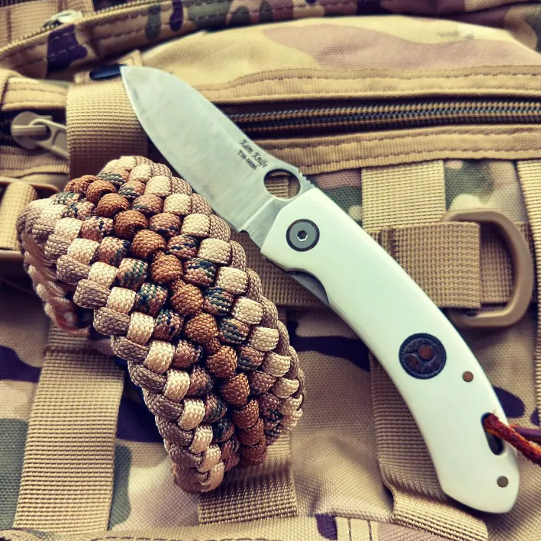 Kam Knife - T10 - White Handle - Pocket Knife - Image 11