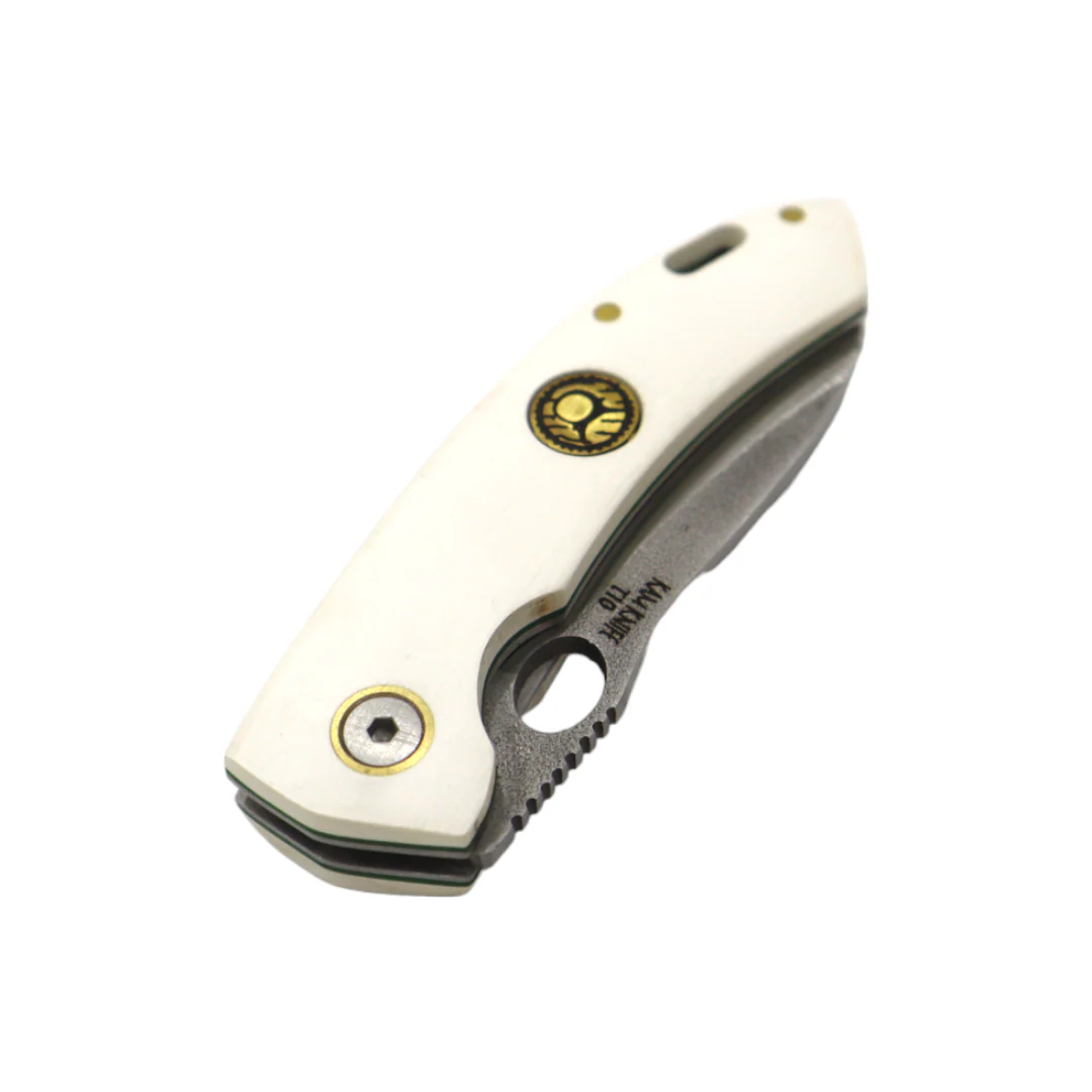 Kam Knife - T10 - White Handle - Pocket Knife - Image 4