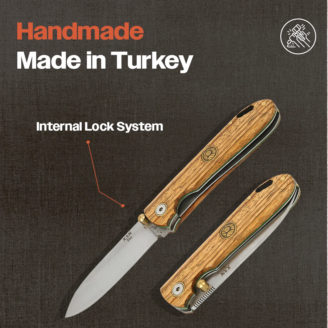 Kam Knife - T20 - Zebrano Handle - Pocket Knife - Image 5