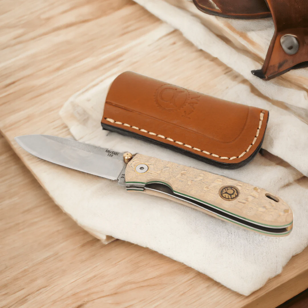 Kam Knife - T20 - D2 Steel - Oak Handle - Pocket Knife - Image 8