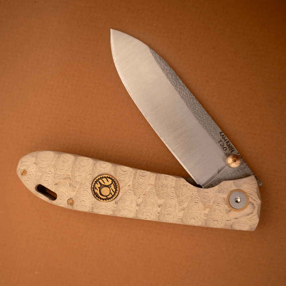 Kam Knife - T20 - D2 Steel - Oak Handle - Pocket Knife - Image 9