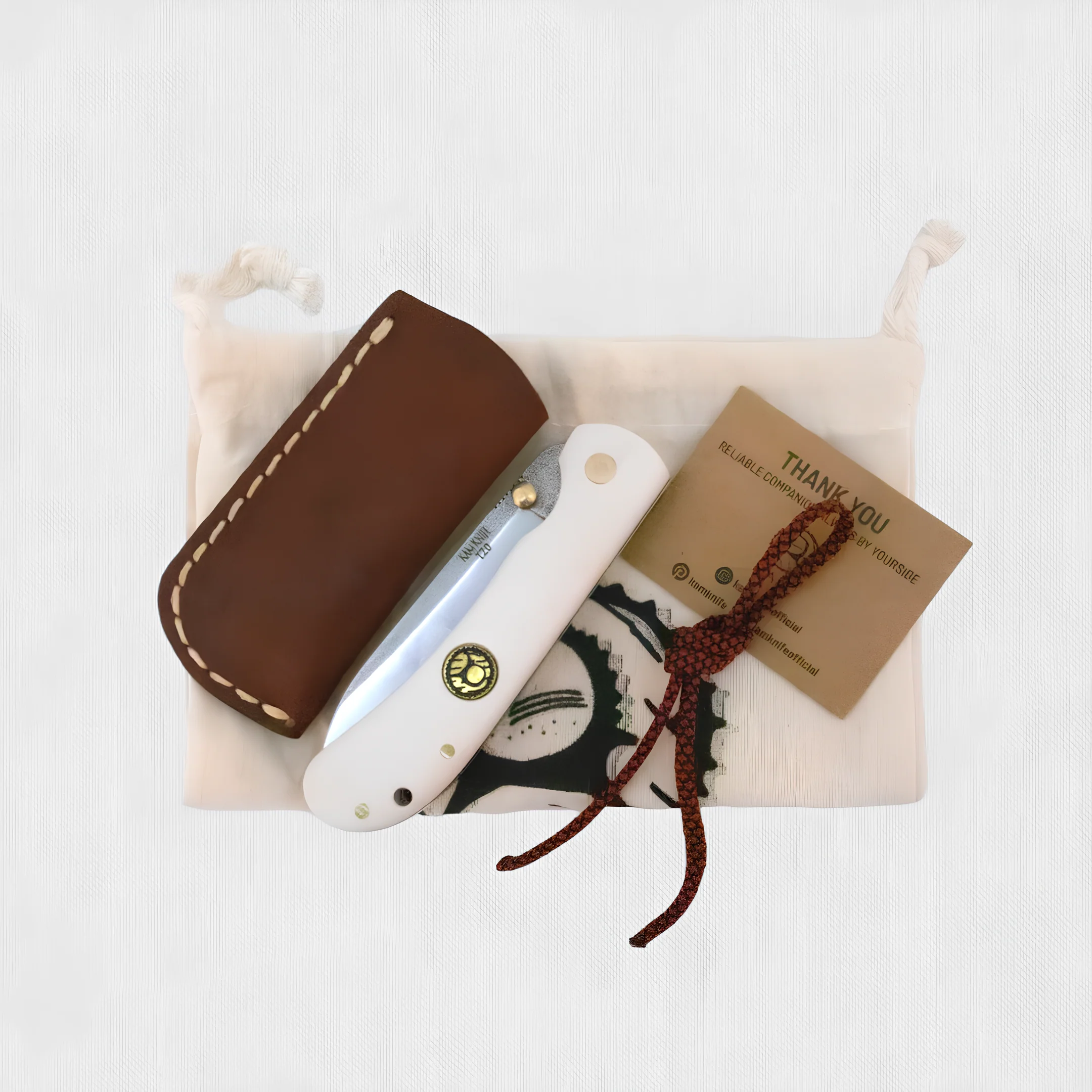 Kam Knife - T20 - White Handle - Pocket Knife - Image 9