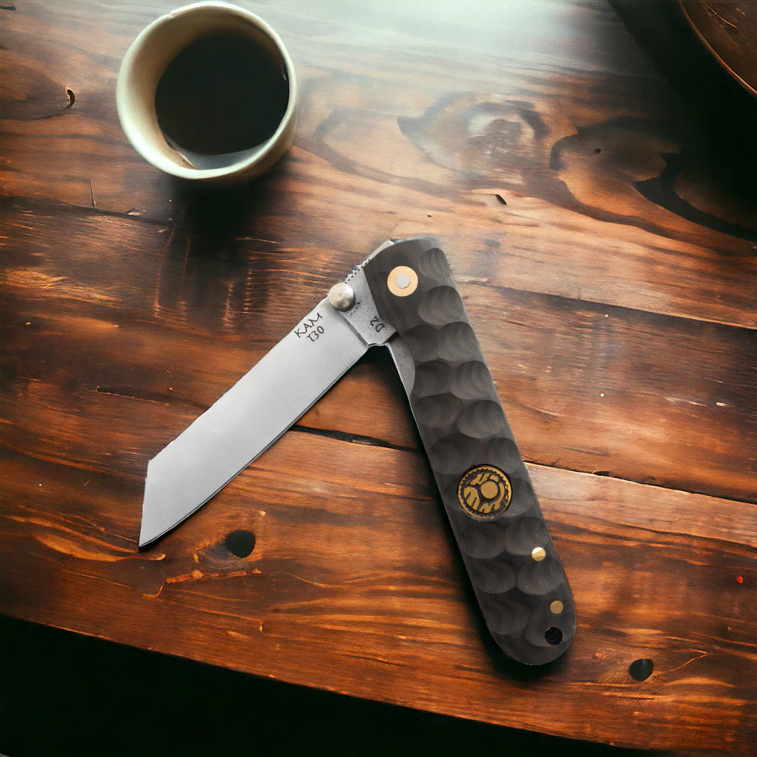 Kam Knife - T30 - Katsu Brown Handle - Pocket Knife - Image 2