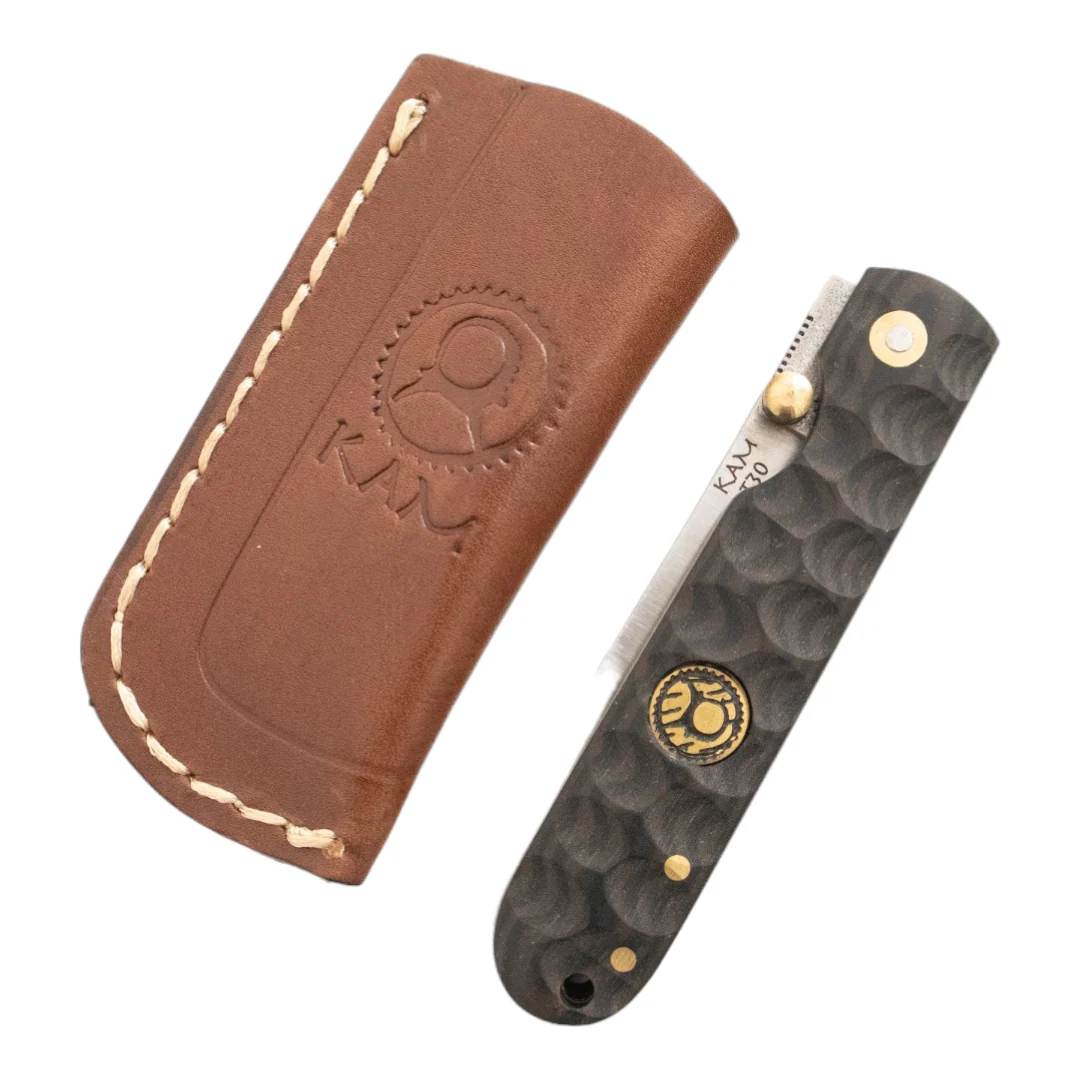 Kam Knife - T30 - Katsu Brown Handle - Pocket Knife - Image 6