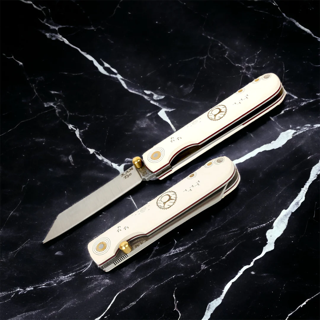 Kam Knife – T30 - Katsu White Handle - Pocket Knife - Image 2