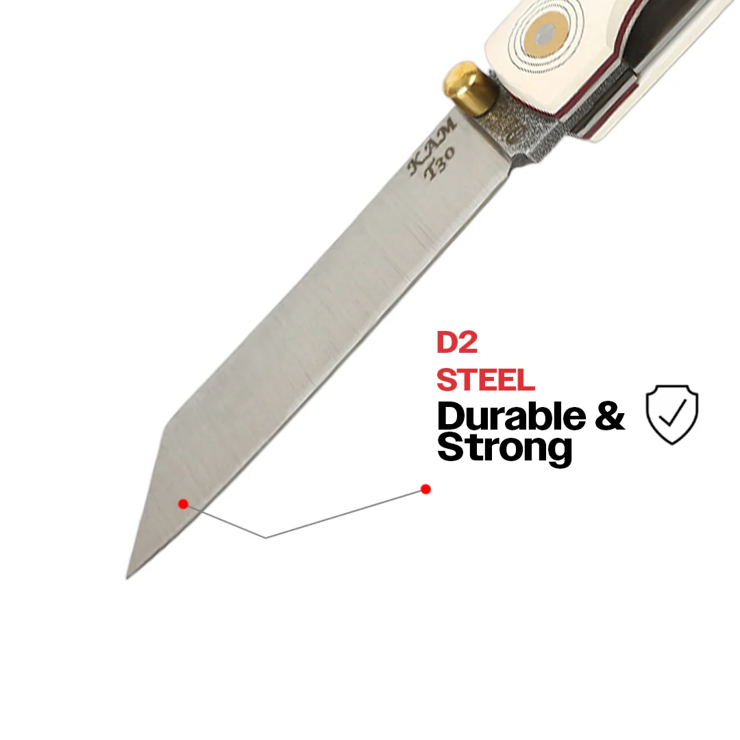 Kam Knife – T30 - Katsu White Handle - Pocket Knife - Image 8