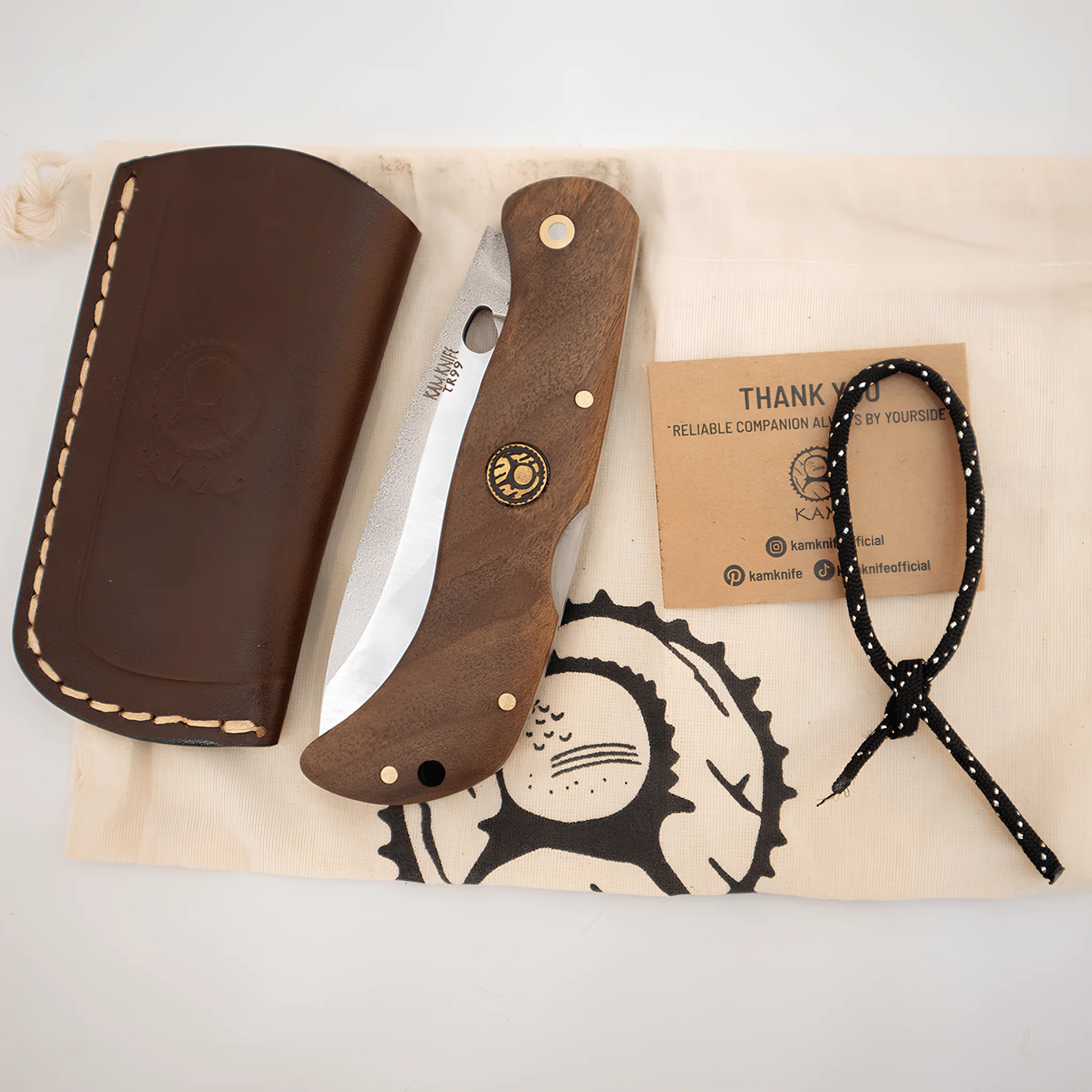 Kam Knife - TR99 - N690 Steel - Walnut Handle - Pocket Knife - Image 8