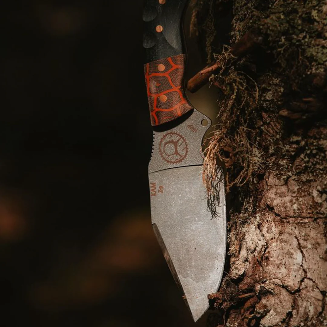 Kam Knife - Z9 - Orange G Micarta Black Handle - Fixed Blade - Image 3