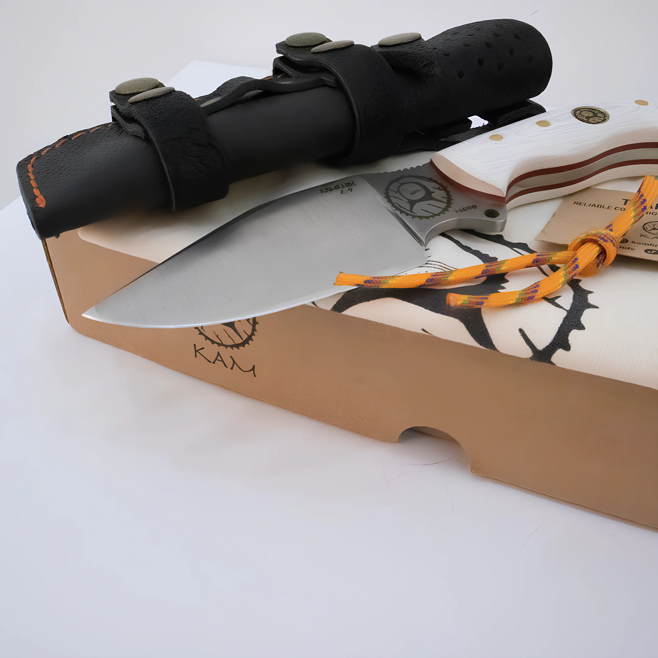 Kam Knife - Z9 - White Handle - Fixed Blade - Image 8