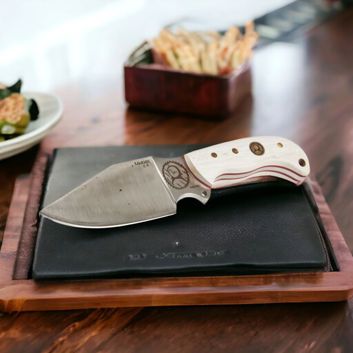 Kam Knife - Z9 - White Handle - Fixed Blade - Image 9