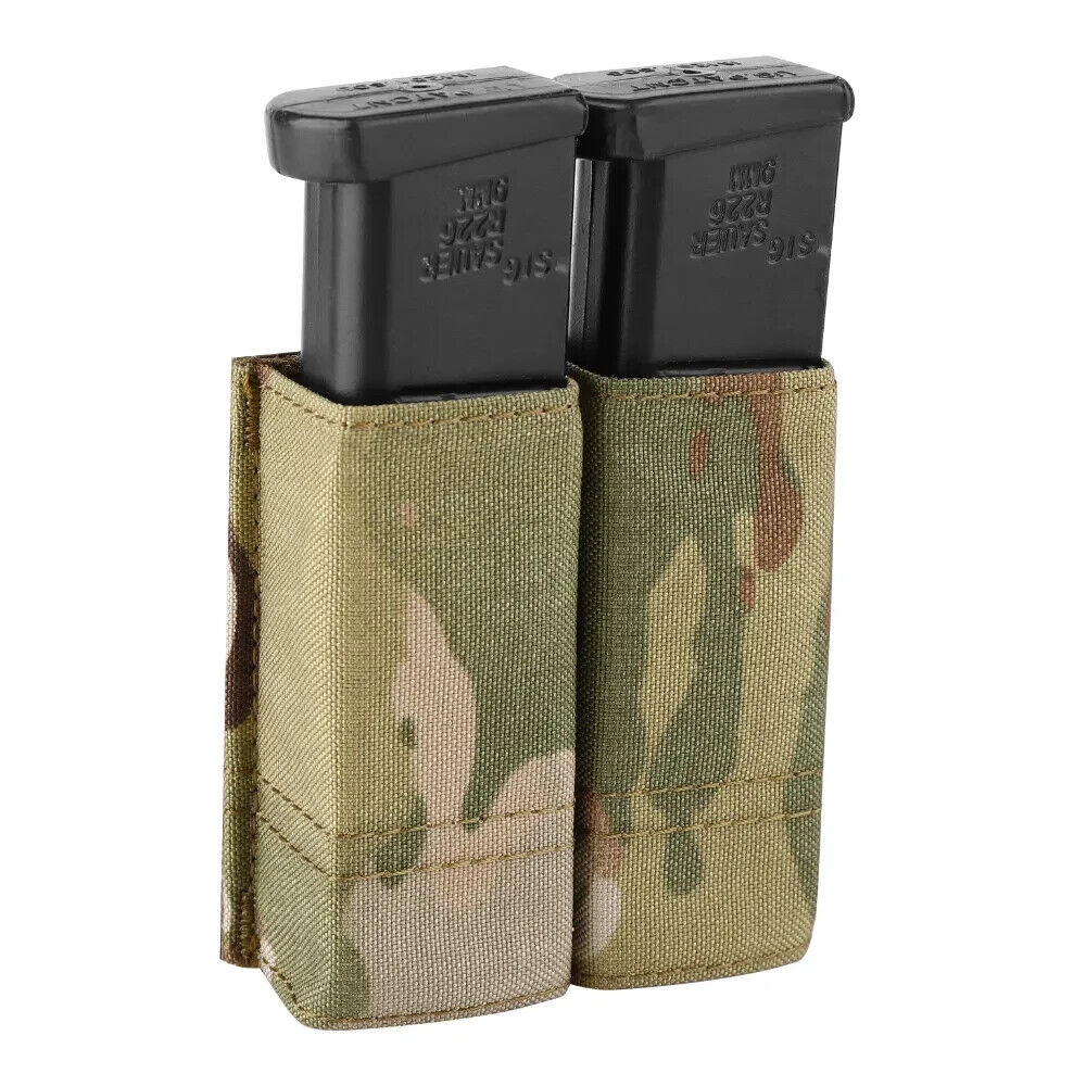 KRYDEX Tactical 9mm Pistol Magazine Pouch Mag Holder - Multicam / MOLLE Mounted - Image 3