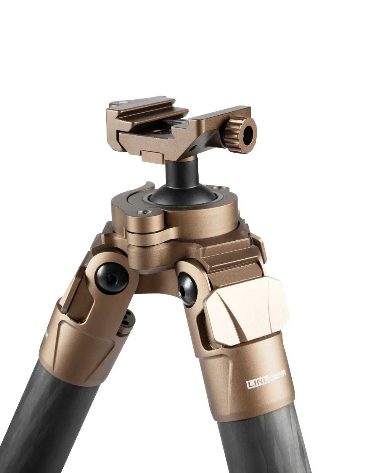 Linkogear Carbon Fiber Tripod – Picatinny/Arca, 64" Max, 66lb Capacity - Brown - Image 4