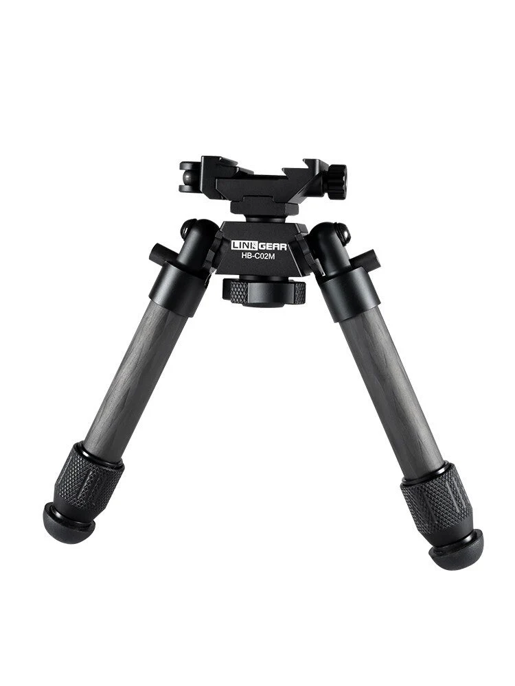 Linkogear HB-C02M Bipod – Black, Carbon Fiber, Quick-Detach, 7-10” Adjust