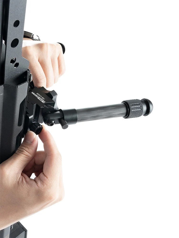 Linkogear HB-C02M Bipod – Black, Carbon Fiber, Quick-Detach, 7-10” Adjust - Image 4