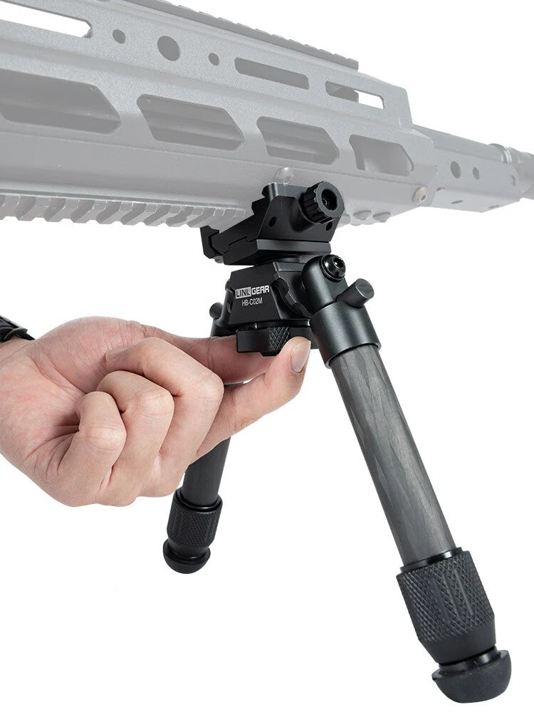 Linkogear HB-C02M Bipod – Black, Carbon Fiber, Quick-Detach, 7-10” Adjust - Image 9