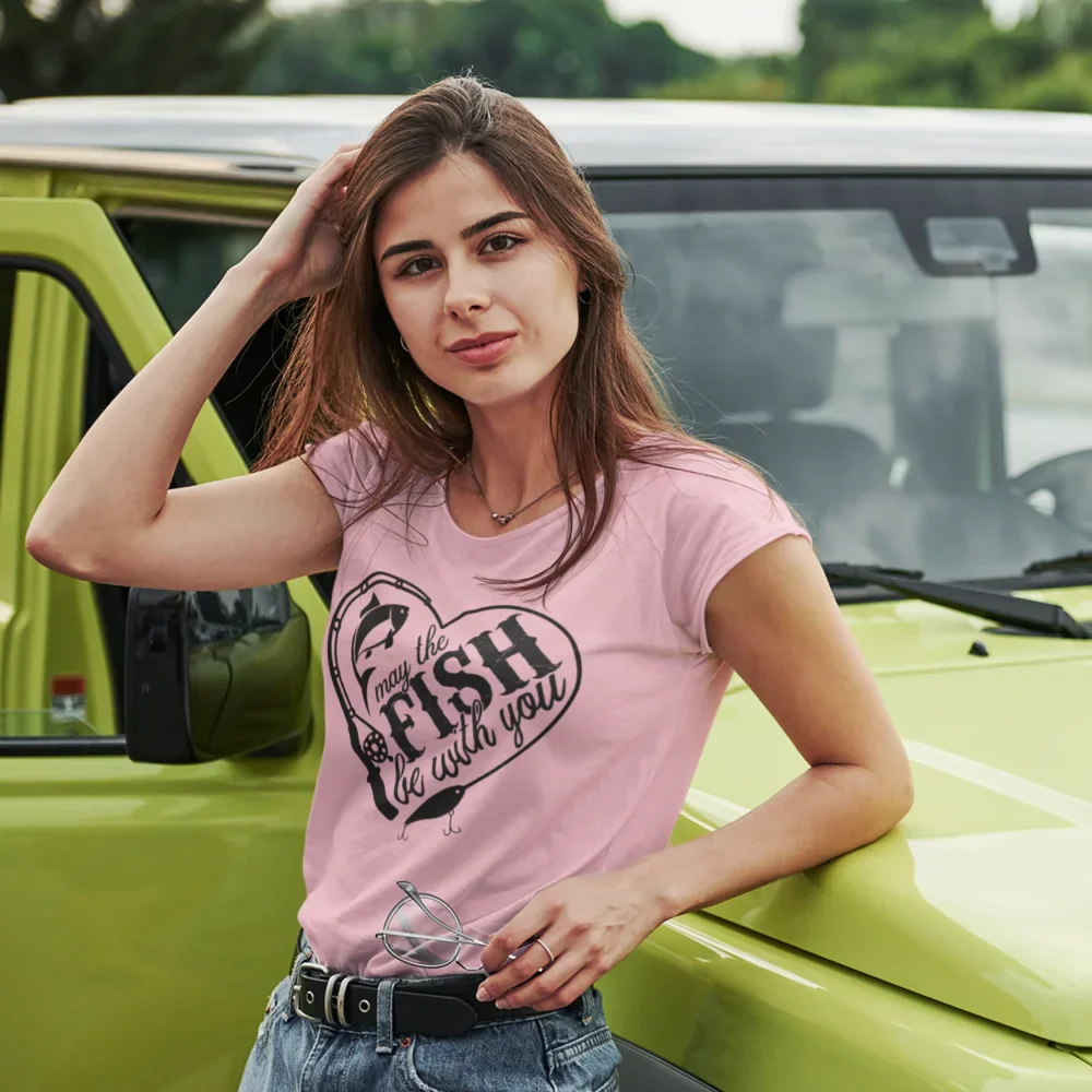 Outdoorzees May The Fish Be With You T-Shirt for Women - Image 4