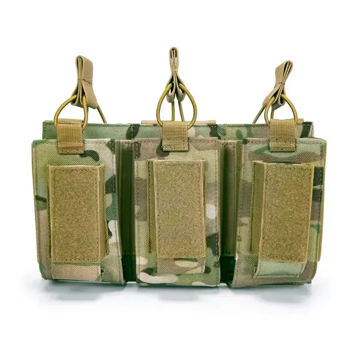 MUCITUP MUCTAC Kangaroo Triple Mag Pouch – 1000D Nylon, Holds 3 - 5.56 & 3 - 9mm Mags – MC - Image 2