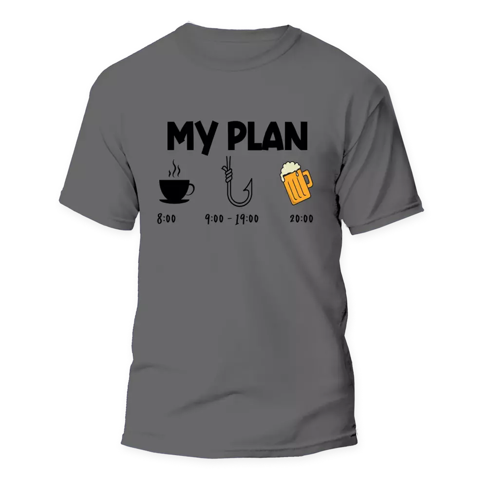 Outdoorzees My Fishing Plan Man T-Shirt - Image 2