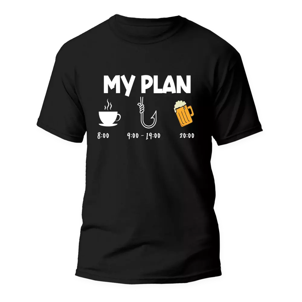 Outdoorzees My Fishing Plan Man T-Shirt - Image 3
