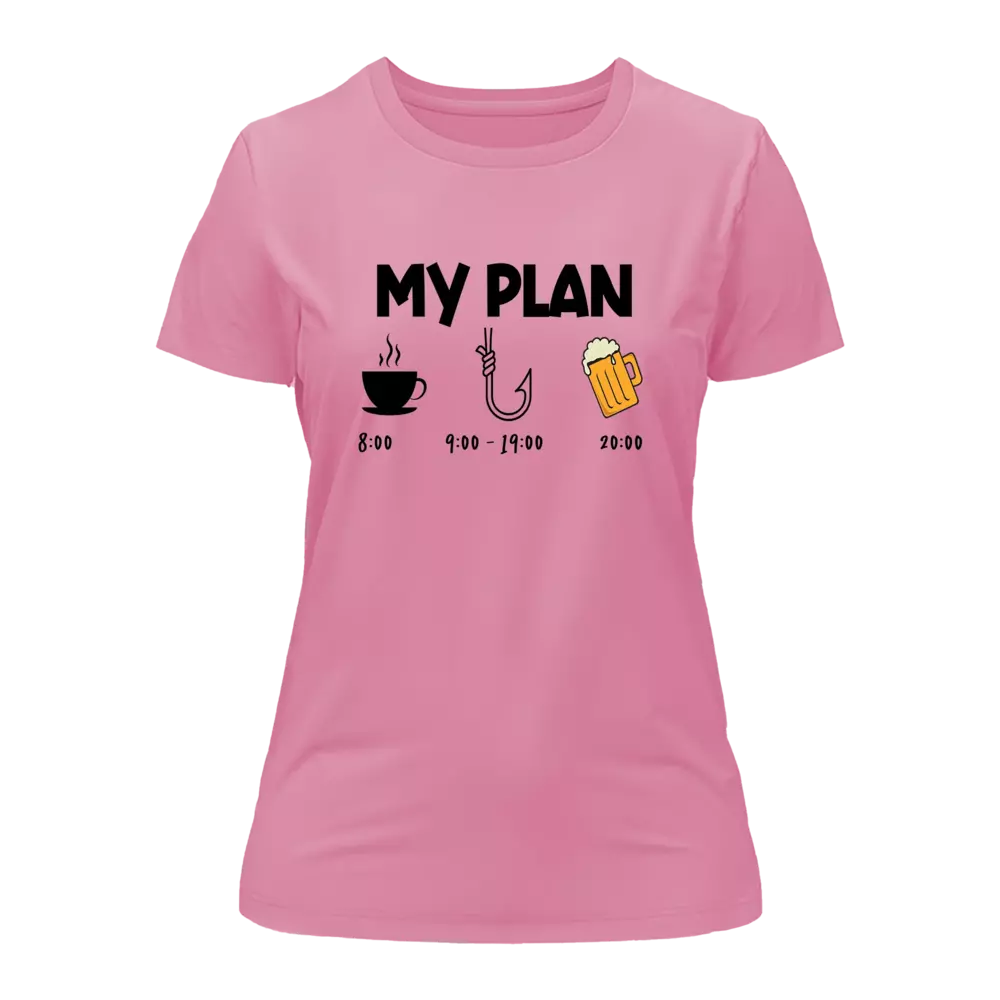 Outdoorzees My Fishing Plan T-Shirt for Women
