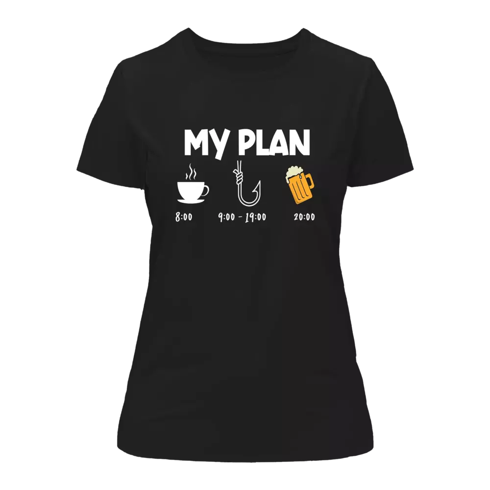 Outdoorzees My Fishing Plan T-Shirt for Women - Image 2