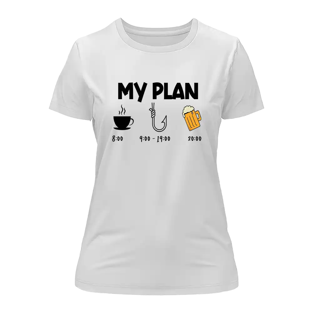 Outdoorzees My Fishing Plan T-Shirt for Women - Image 3
