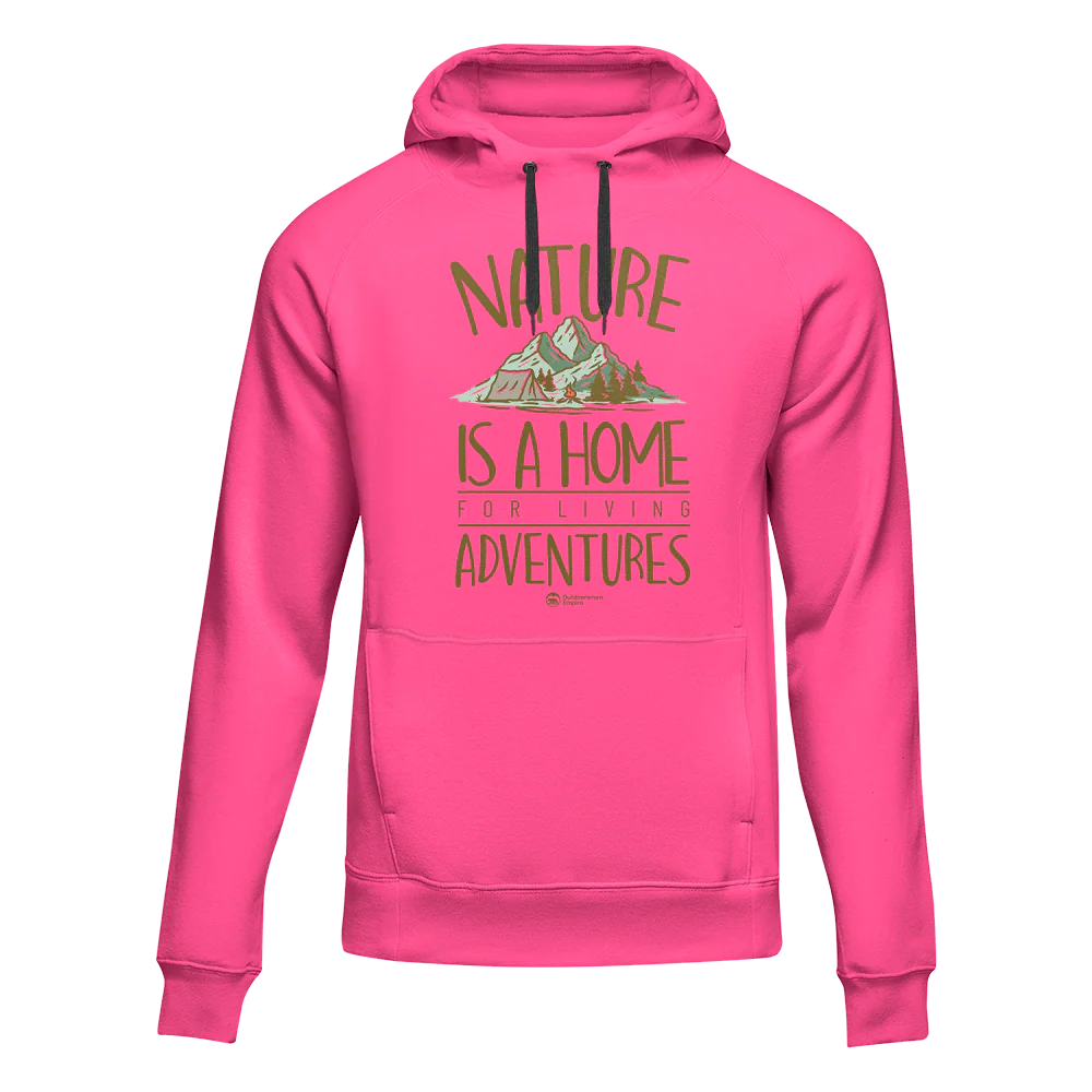 Outdoorzees Nature Is A Home Adult Fleece Hoodie - Image 2