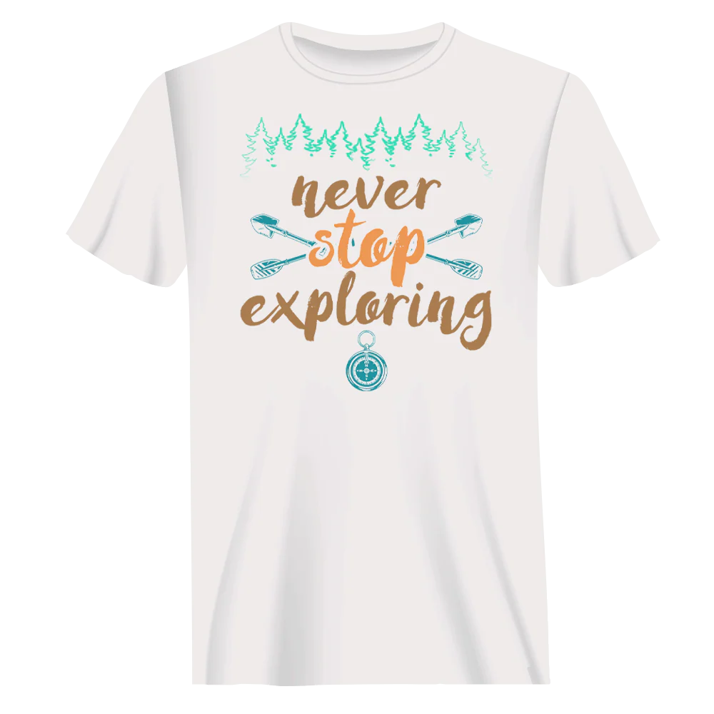 Outdoorzees Never Stop Exploring T-Shirt for Men - Image 2