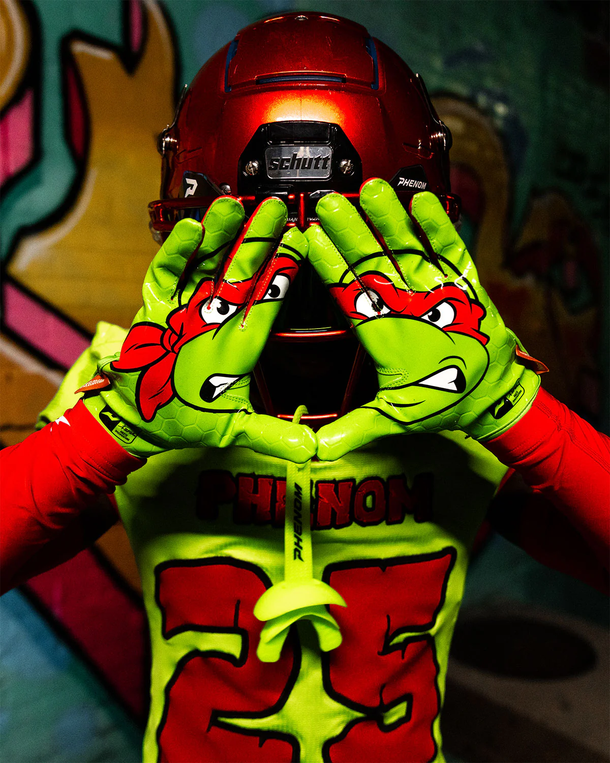 Phenom Elite Ninja Turtles: Raphael Football Gloves – VPS5 by Phenom Elite - Image 3