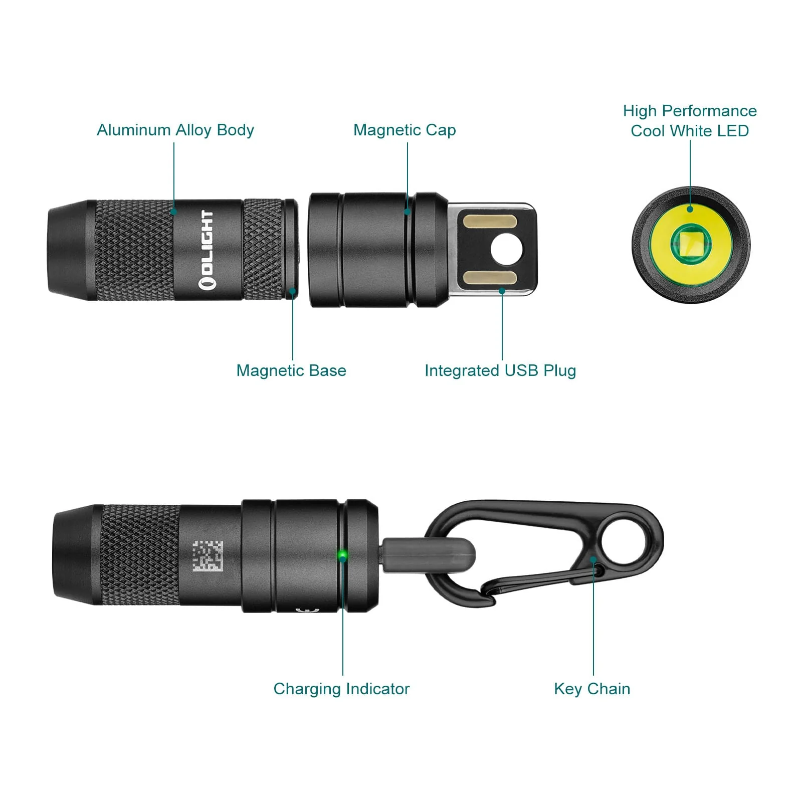 Olight iMini 2 Rechargeable Magnetic Mini Flashlight 50 Lumens EDC Keychain Light - Image 10