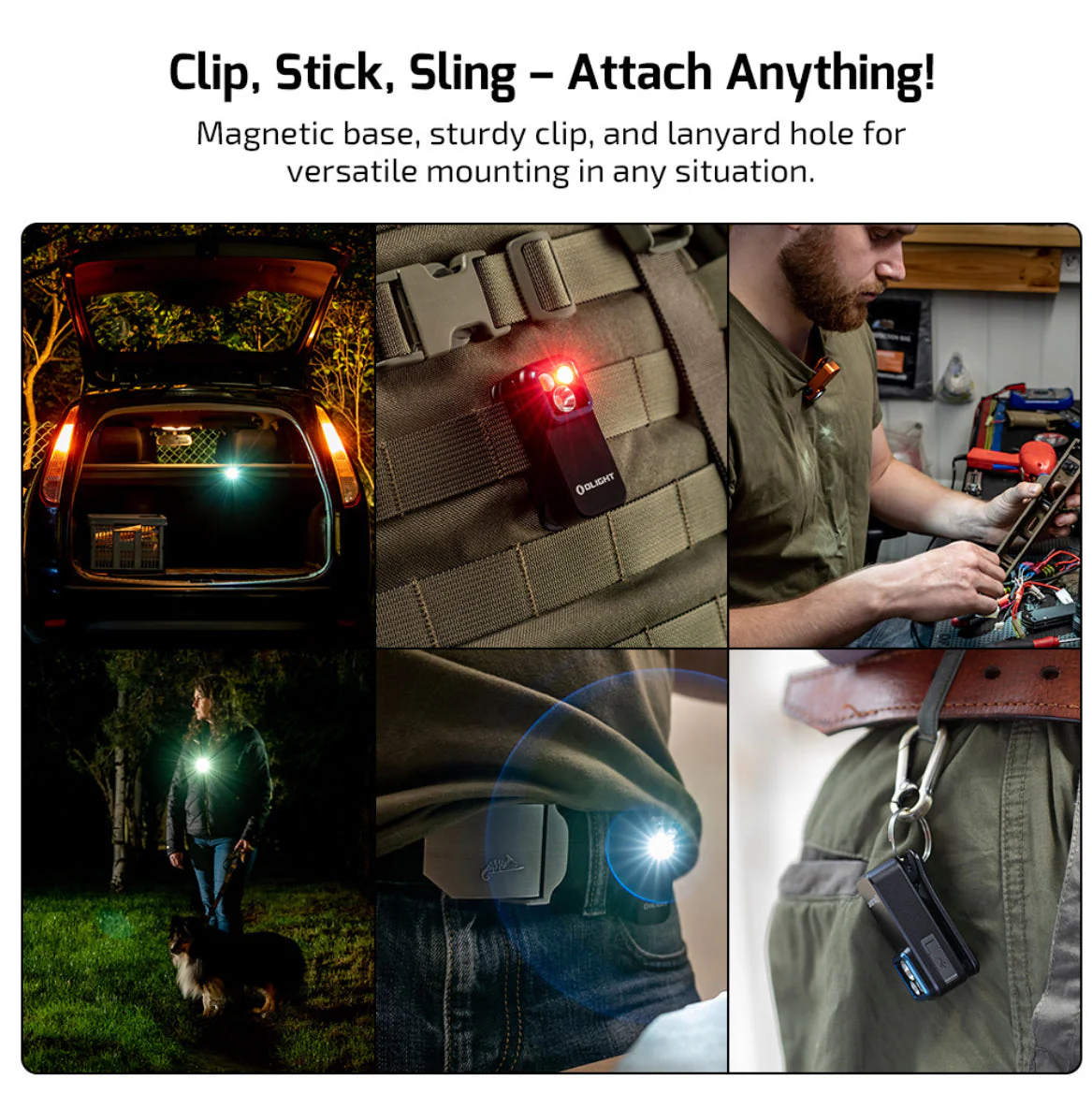 Olight Oclip Pro – Clip Light with Flood, Spot, and Red Modes – Available in 4 Colors - Image 16