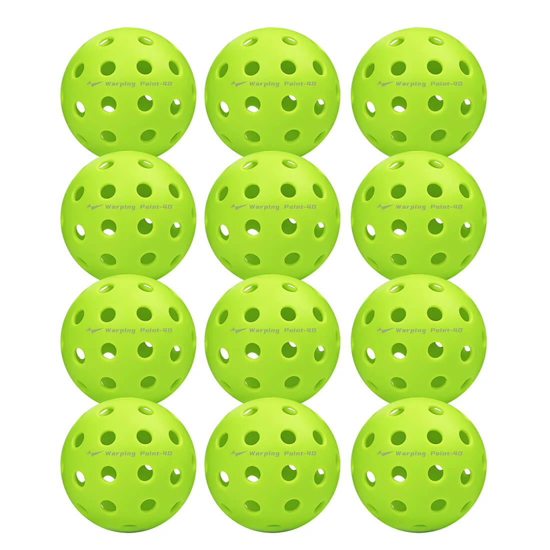 Warping Point Outdoor Practice Pickleballs - Green
