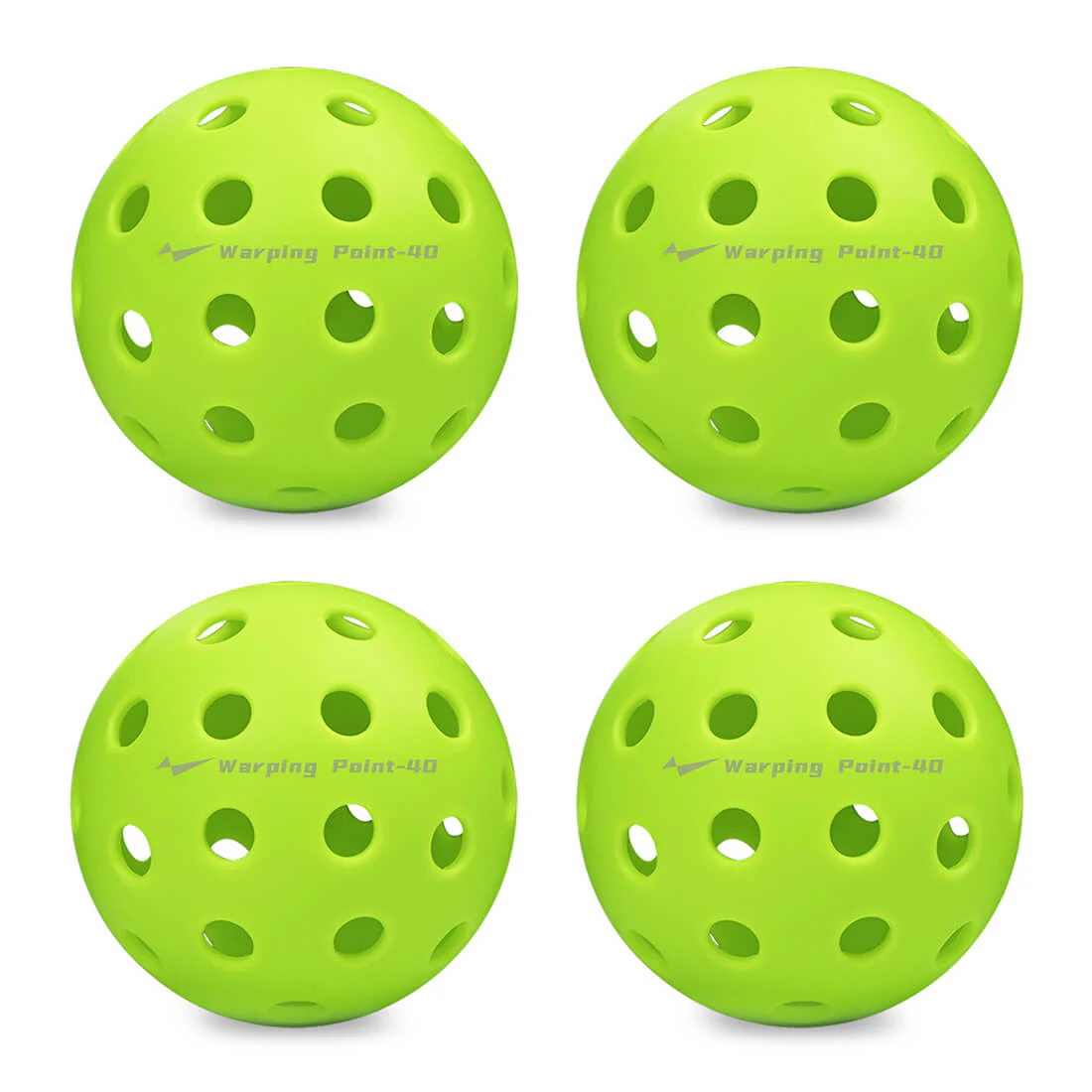 Warping Point Outdoor Practice Pickleballs - Green - Image 2