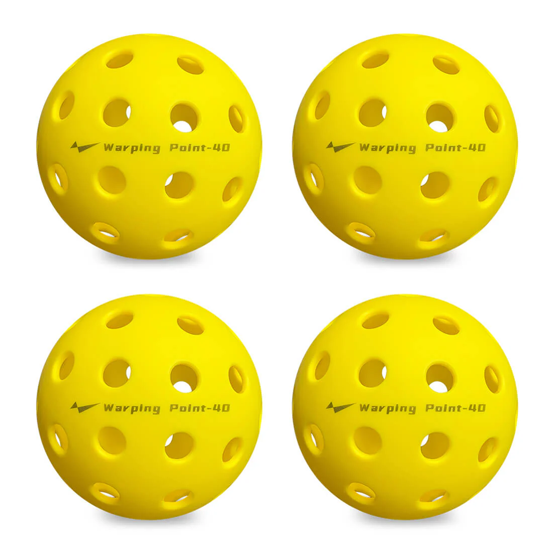 Warping Point Outdoor Practice Pickleballs - Yellow - Image 2