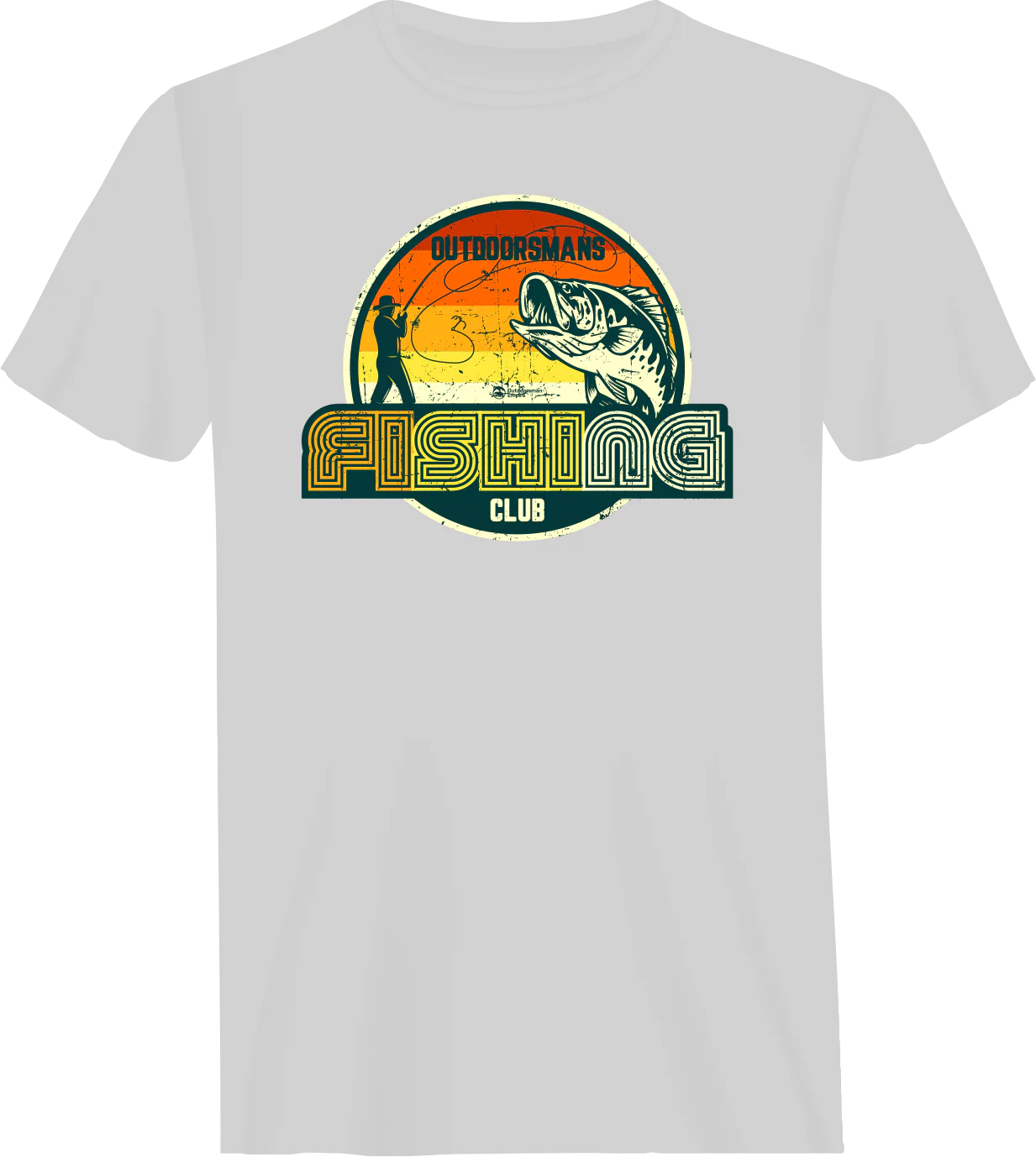 Outdoorzees Outdoorsman Fishing Club 80 Man T-Shirt - Image 2
