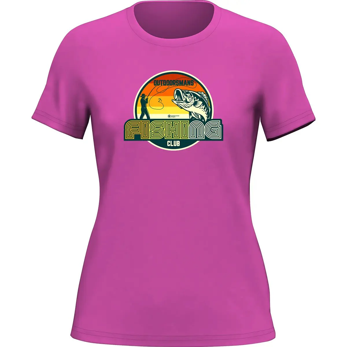 Outdoorzees Outdoorsman Fishing Club 80 T-Shirt for Women - Image 3