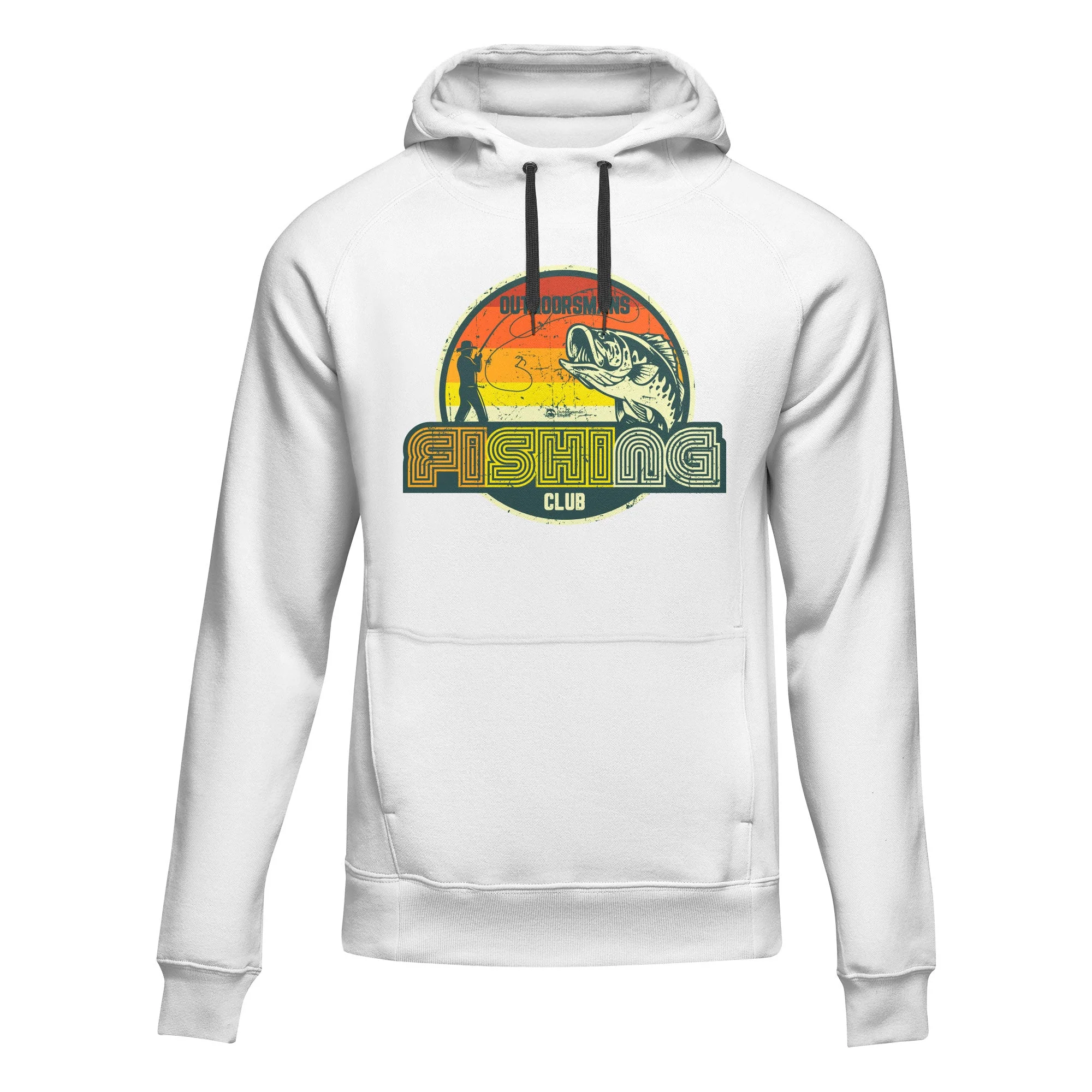 Outdoorzees Outdoorsman Fishing Club 80 Unisex Hoodie - Image 3