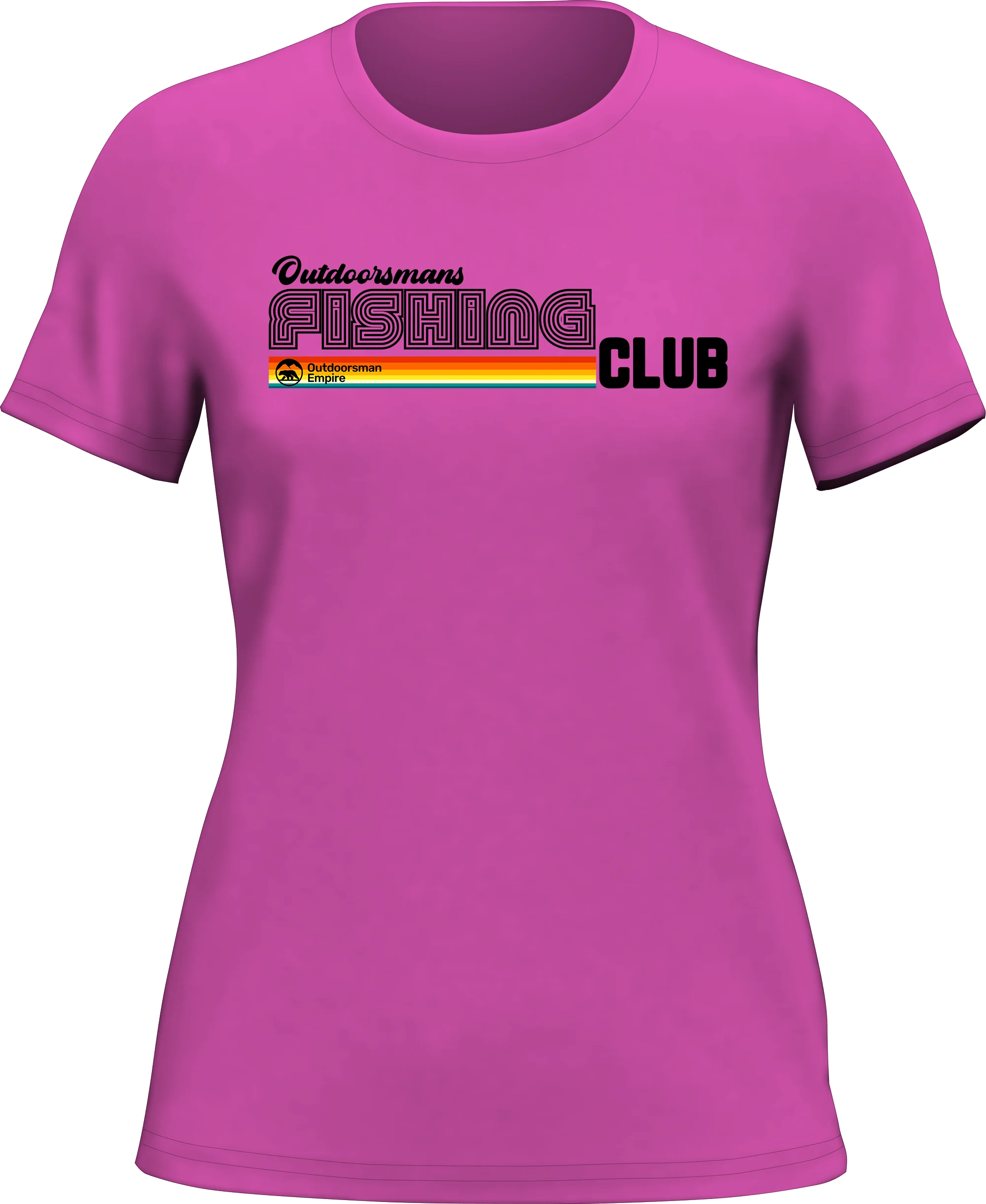 Outdoorzees Outdoorsman Fishing Club Disco T-Shirt for Women - Image 3