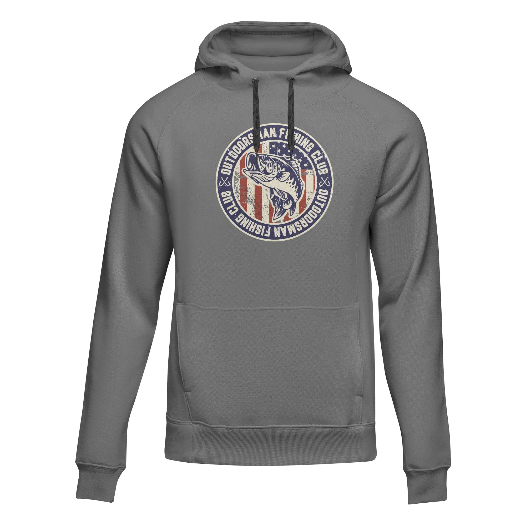Outdoorzees Outdoorsman Fishing Club Patriotic Unisex Hoodie - Image 2