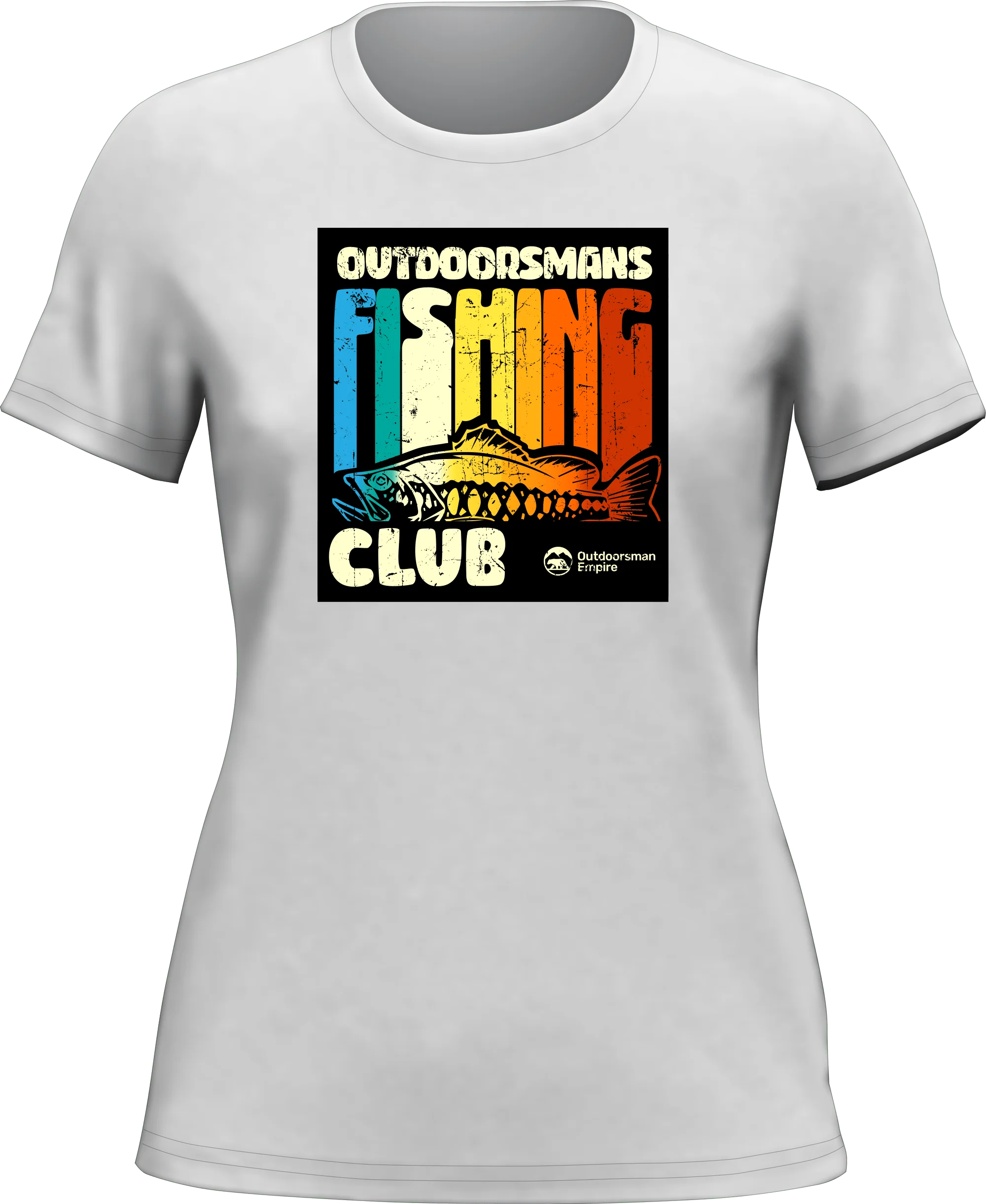 Outdoorzees Outdoorsman Fishing Club T-Shirt for Women - Image 4